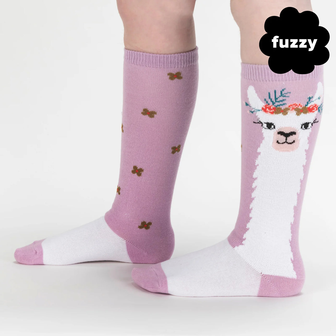 Llama Queen | Fuzzy | Junior Knee-high