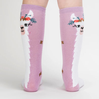 Llama Queen | Fuzzy | Junior Knee-high