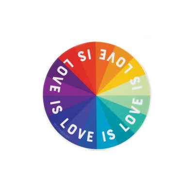 Love Color Wheel Sticker - Seltzer - The Sock Monster