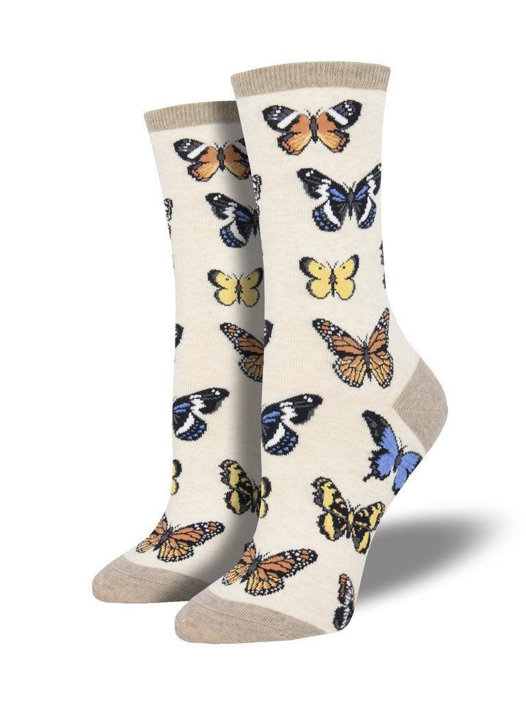 Majestic Butterflies, Women's Crew - Socksmith - The Sock Monster