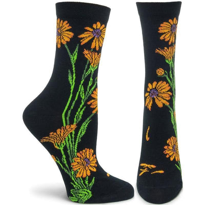 Marigold - Apothecary Florals, Crew - Ozone Design Inc - The Sock Monster