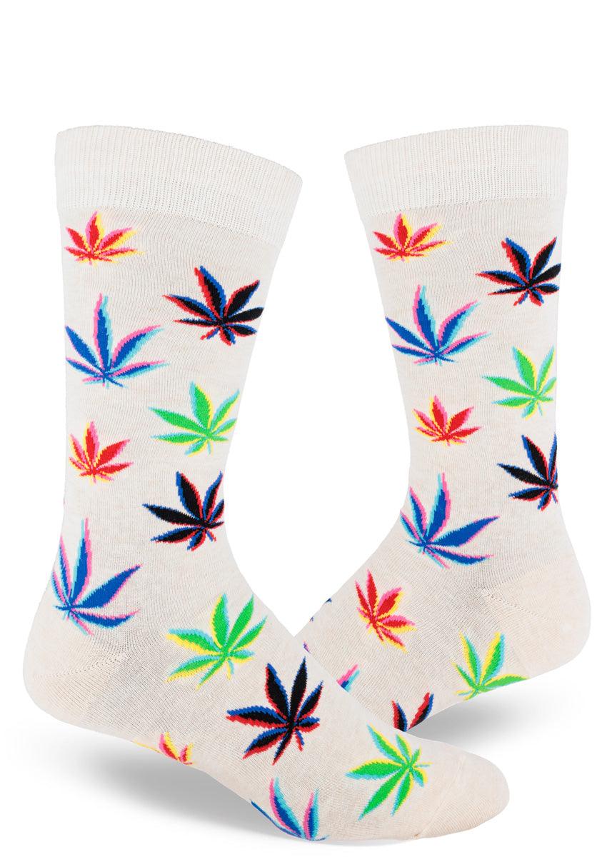 MARIJUANA GLITCH, Men's Crew - ModSock - The Sock Monster