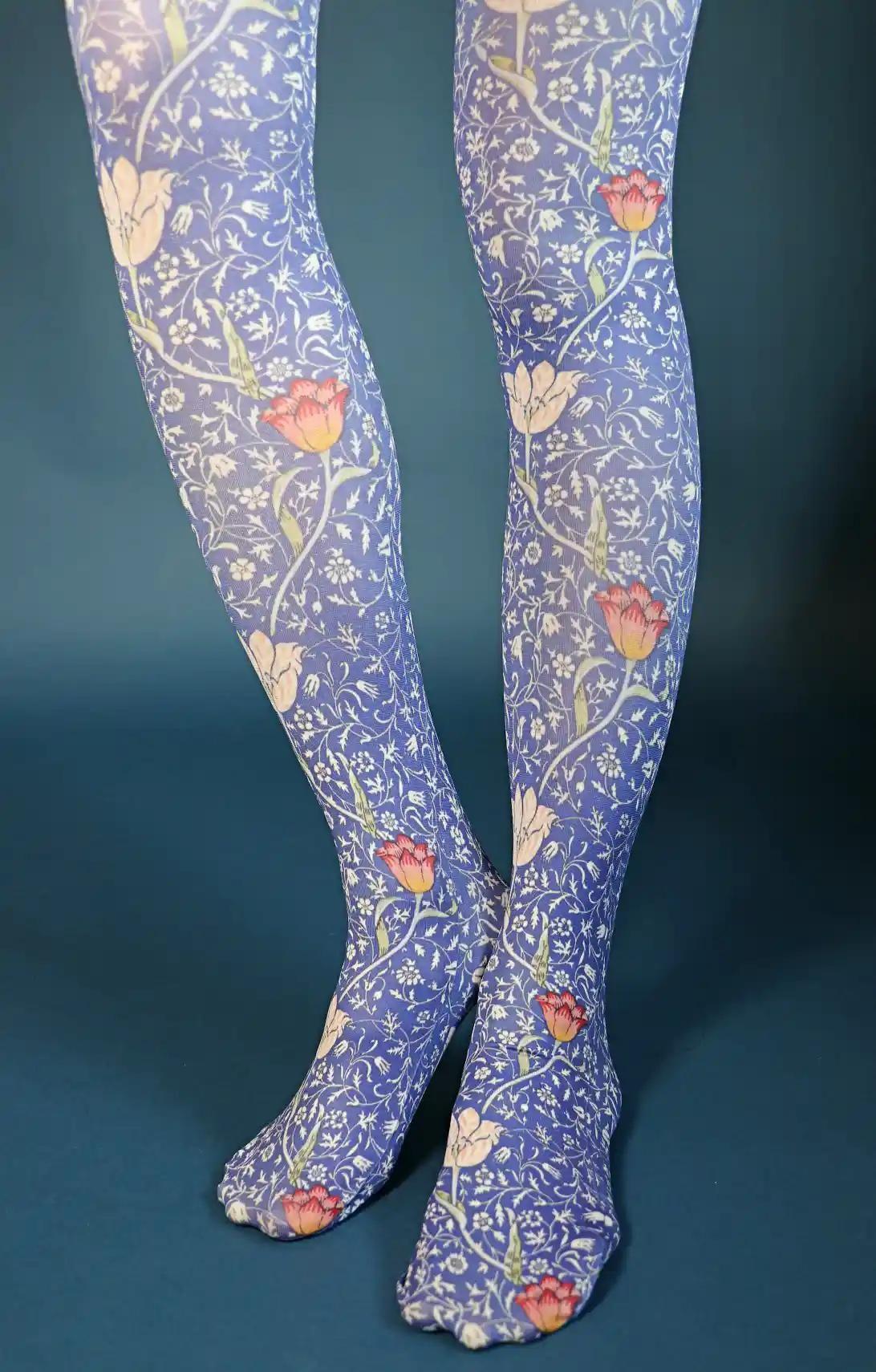 Medway by WILLIAM MORRIS | Printed Tights - Tabbisocks - The Sock Monster