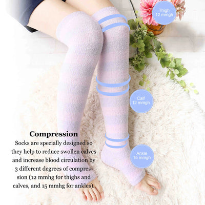 Toeless Compression Socks | Knee-high