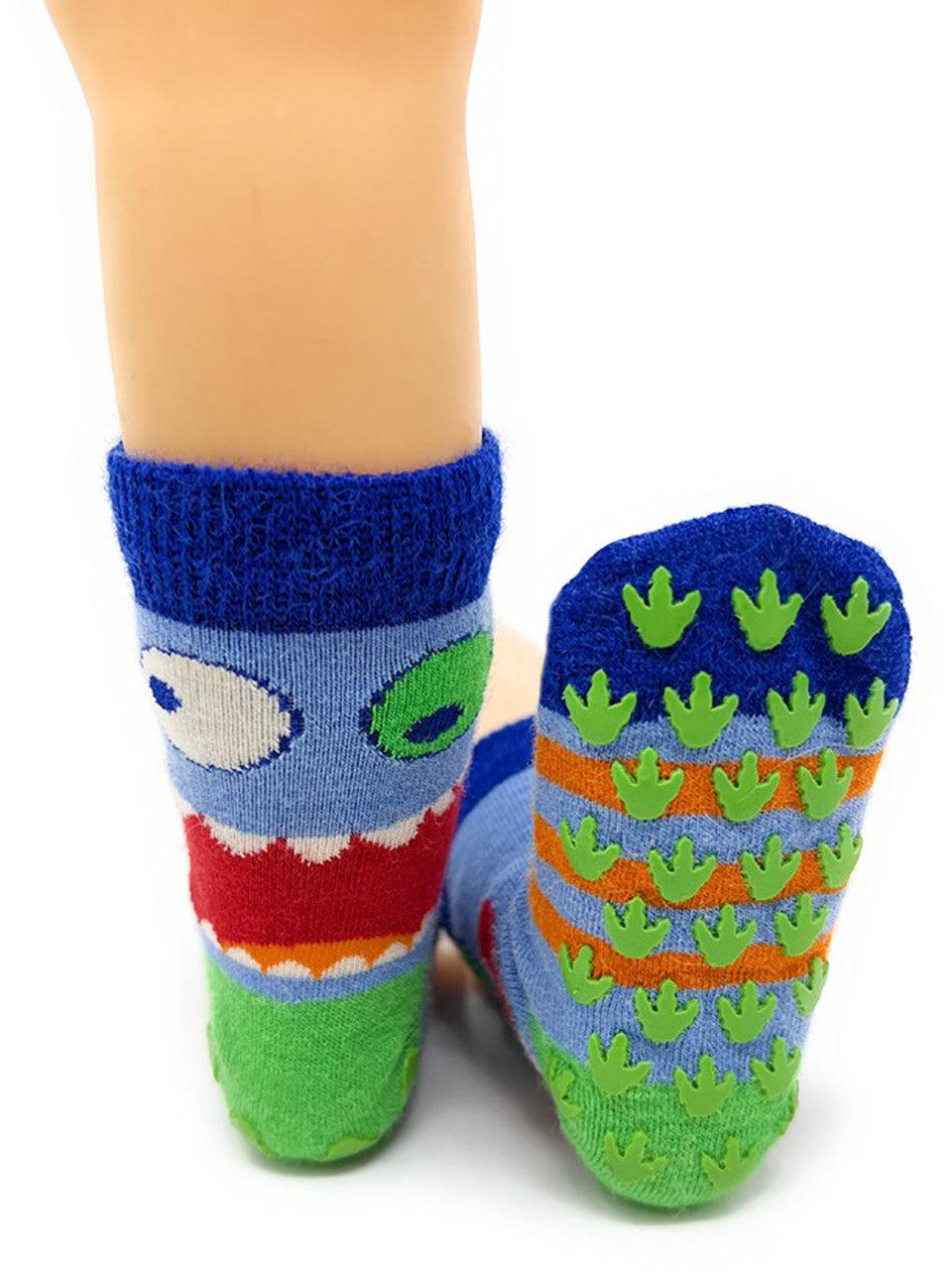 Baby, Toddler & Kid Monster Alpaca Socks Non-Skid, Size Toddler (2-5)