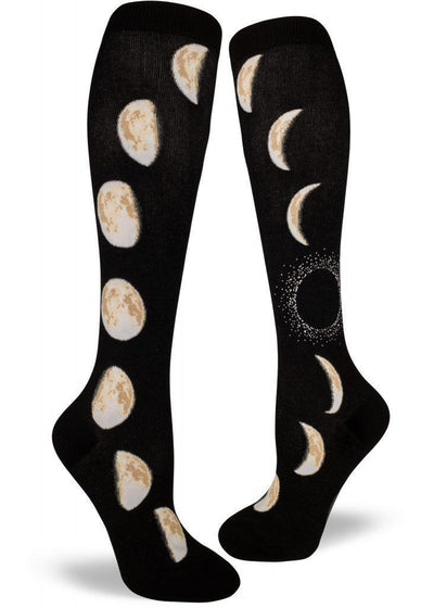 Moon Phases, Women's Knee-high - ModSock - The Sock Monster