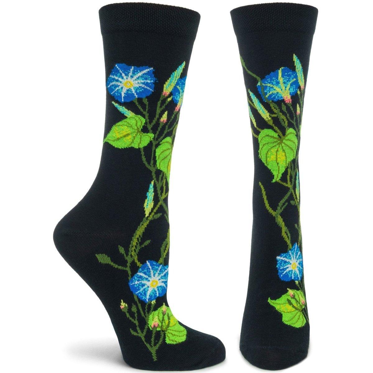 Morning Glory - Witches Garden Women's Crew - Ozone Design Inc - The Sock Monster