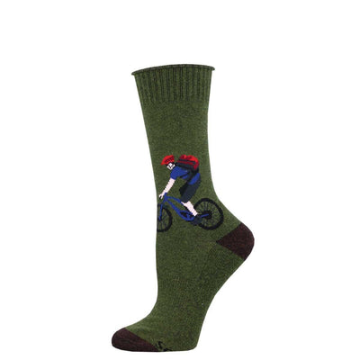 Mountain Biker | Outlands Collection, Recycled Cotton Crew - Socksmith - The Sock Monster