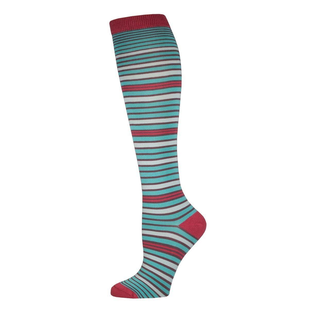 Multi Stripe, Bamboo, Women's Knee-high - Socksmith - The Sock Monster