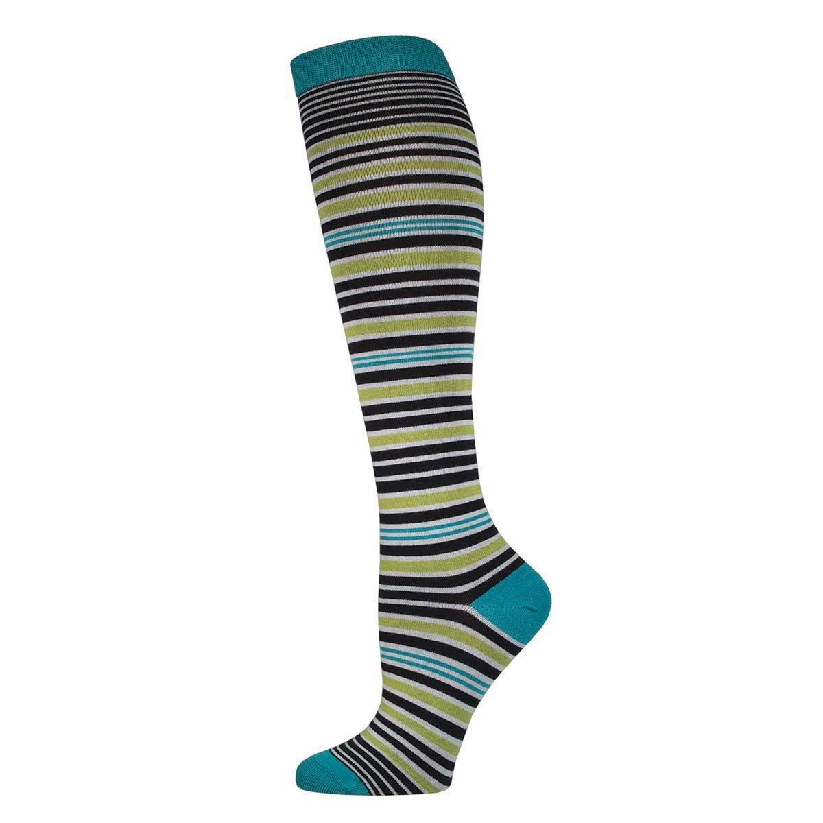 Multi Stripe, Bamboo, Women's Knee-high - Socksmith - The Sock Monster