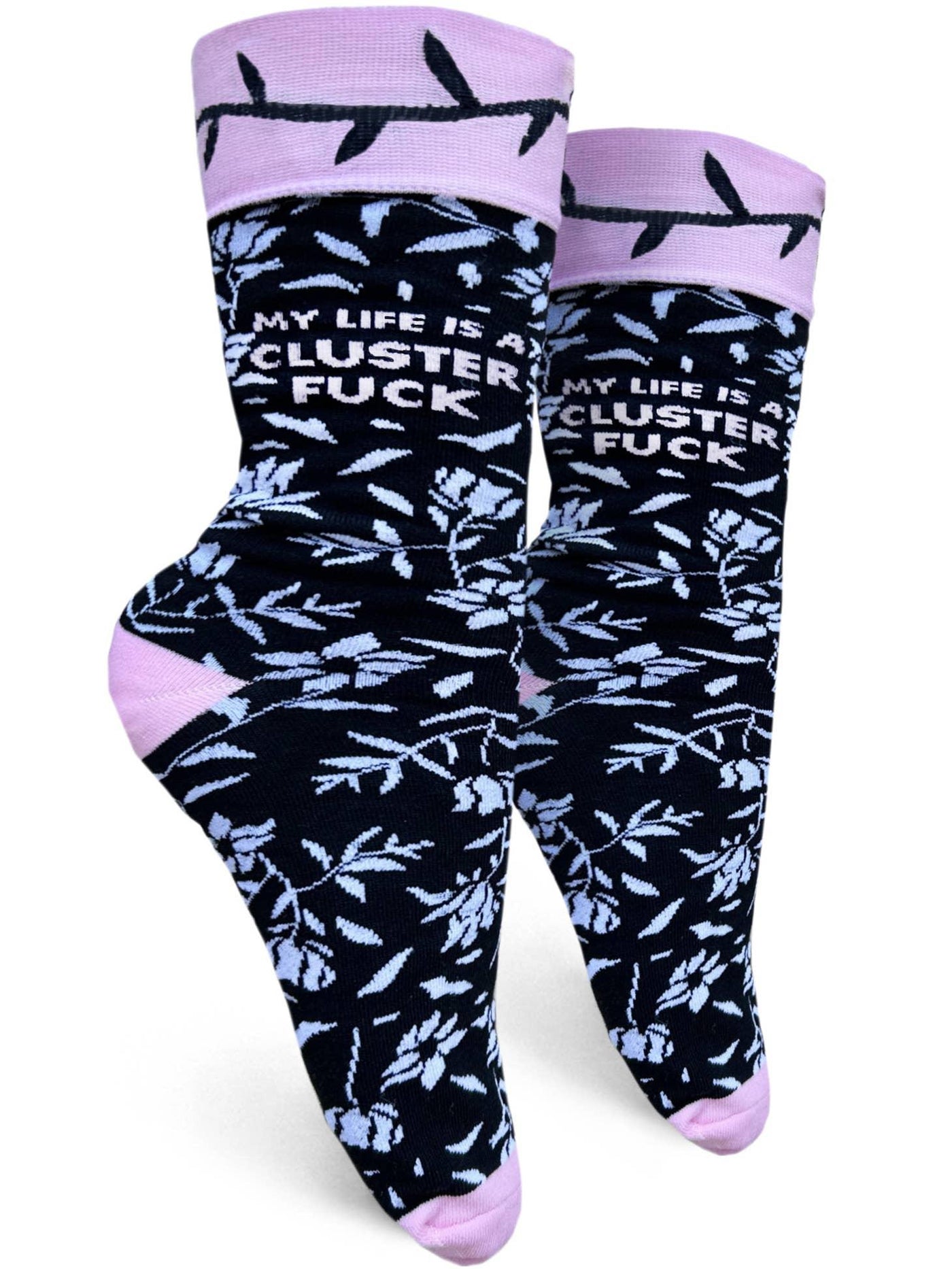 My Life is a Cluster Fuck, Womens Crew - Groovy Things - The Sock Monster