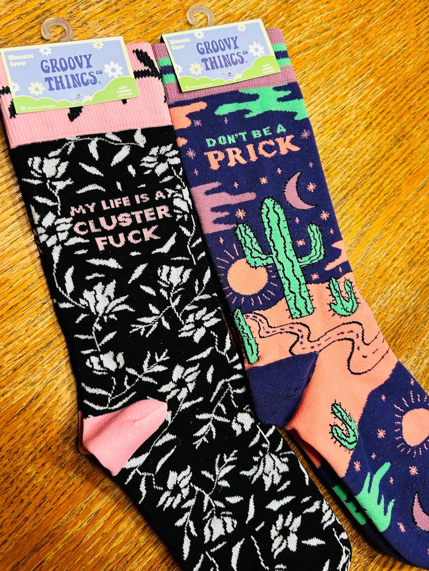 My Life is a Cluster Fuck, Womens Crew - Groovy Things - The Sock Monster