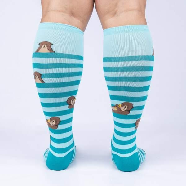 My Otter Foot, All Gender Stretch-It™ Wide Calf Knee-high - Sock It To Me - The Sock Monster