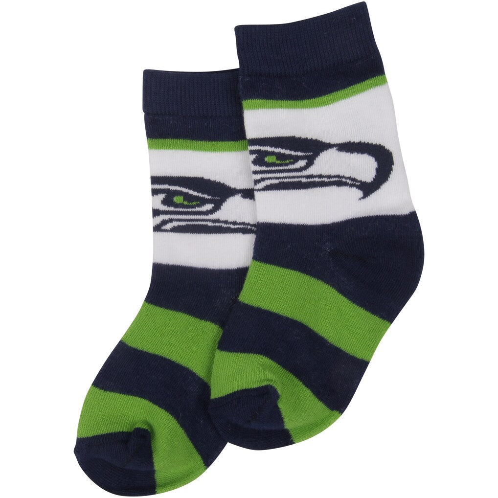 Seattle Seahawks | Rugby Block | Infant Crew Sock
