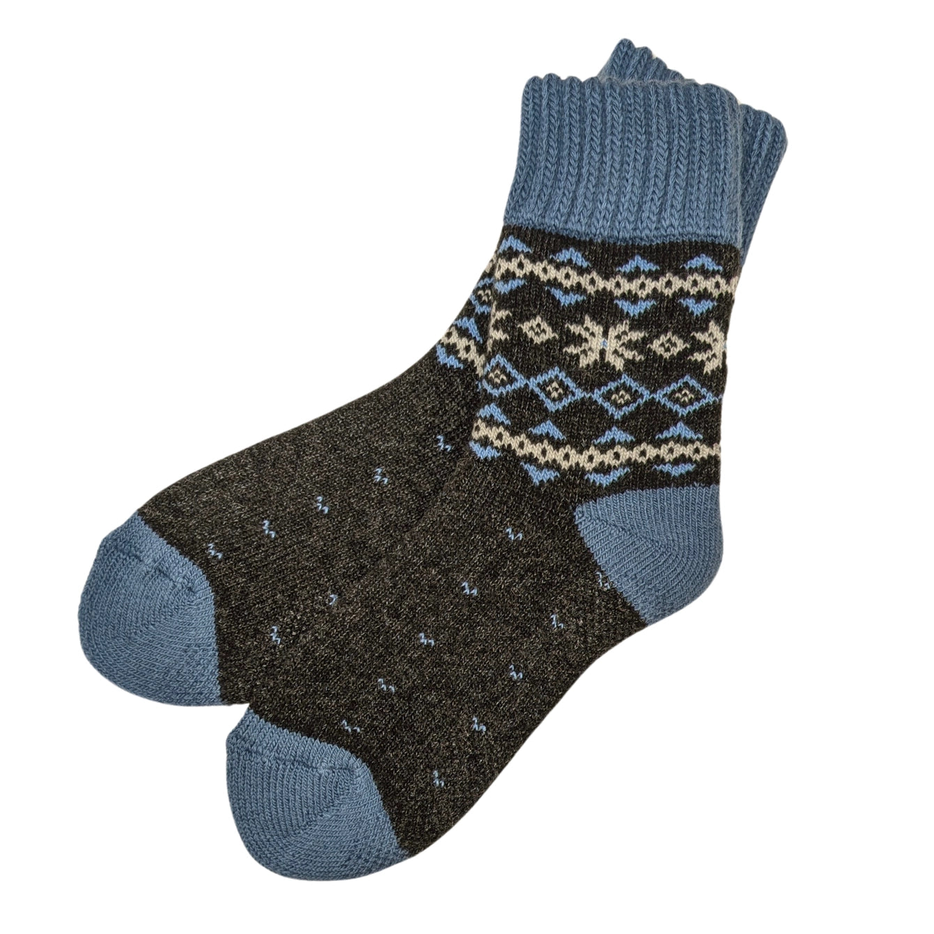 Nordic Crew Slipper Socks | Thermal with Grips | One Size