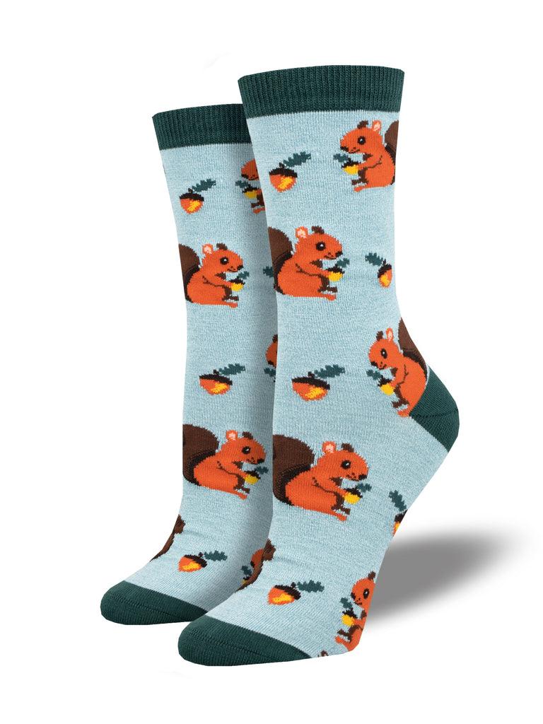 Nuts For Squirrels, Bamboo, Women's Crew - Socksmith - The Sock Monster