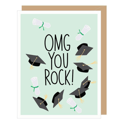 OMG YOU ROCK GRADUATION CARD - Apartment 2 Cards - The Sock Monster