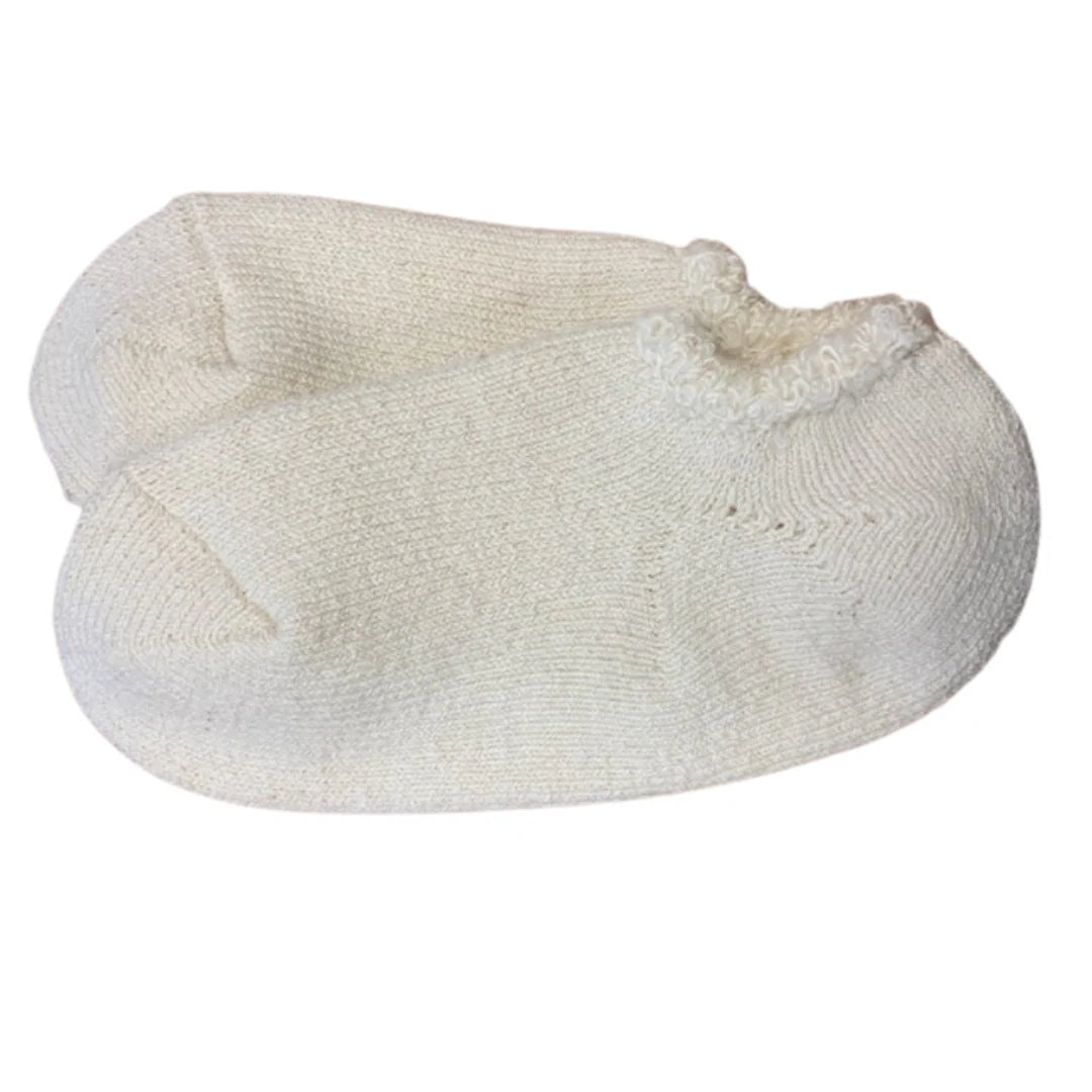 Handcrafted Slipper Socks | Airy Grace Organic Cotton | Large