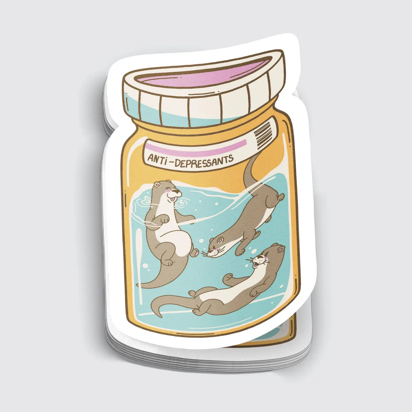 Otter Anti-Depressants | Vinyl Sticker