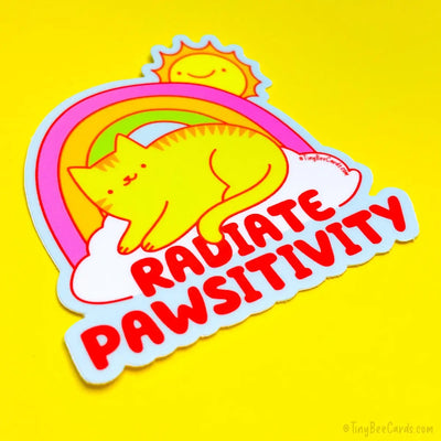 Radiate "Paws-itivity" | Vinyl Sticker