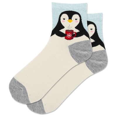 PENGUIN, Women's ANKLET Quarter Crew - Hot Sox - The Sock Monster