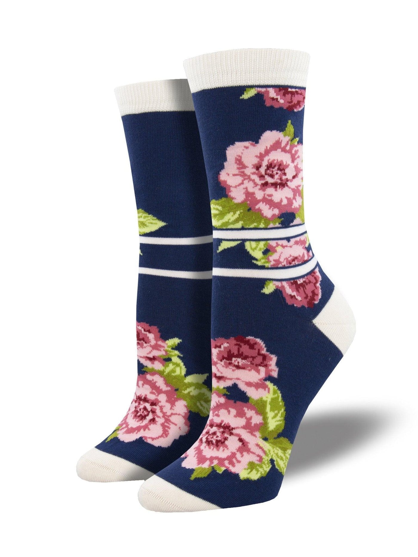 Peonies If You Please, Bamboo, Women's Crew - Socksmith - The Sock Monster