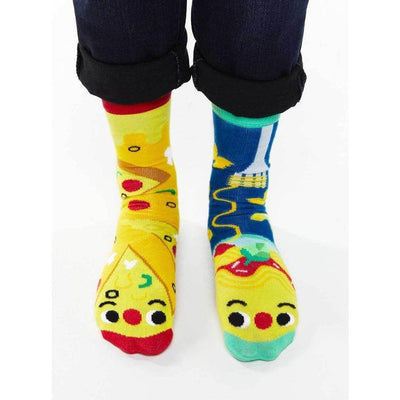 Pizza & Pasta | Adult Socks | Mismatched Cute Crazy Fun Socks - Pals Socks - The Sock Monster