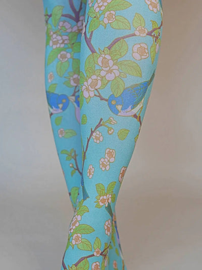 Plum and Bird | Printed Tights