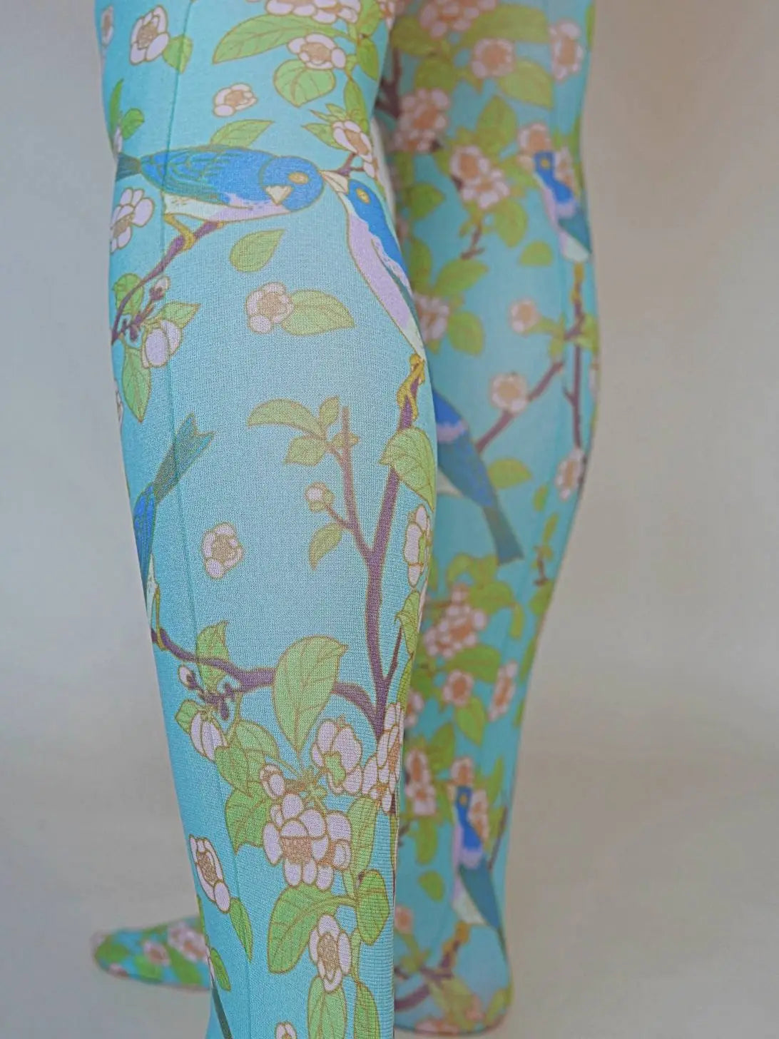 Plum and Bird | Printed Tights