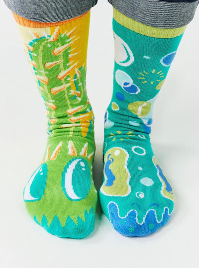 Pokey & Poppy | Adult Socks | Mismatched Cute Crazy Fun Socks - Pals Socks - The Sock Monster