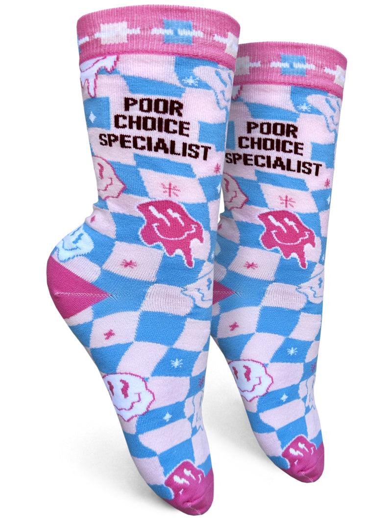 Poor Choice Specialist, Womens Crew - Groovy Things - The Sock Monster