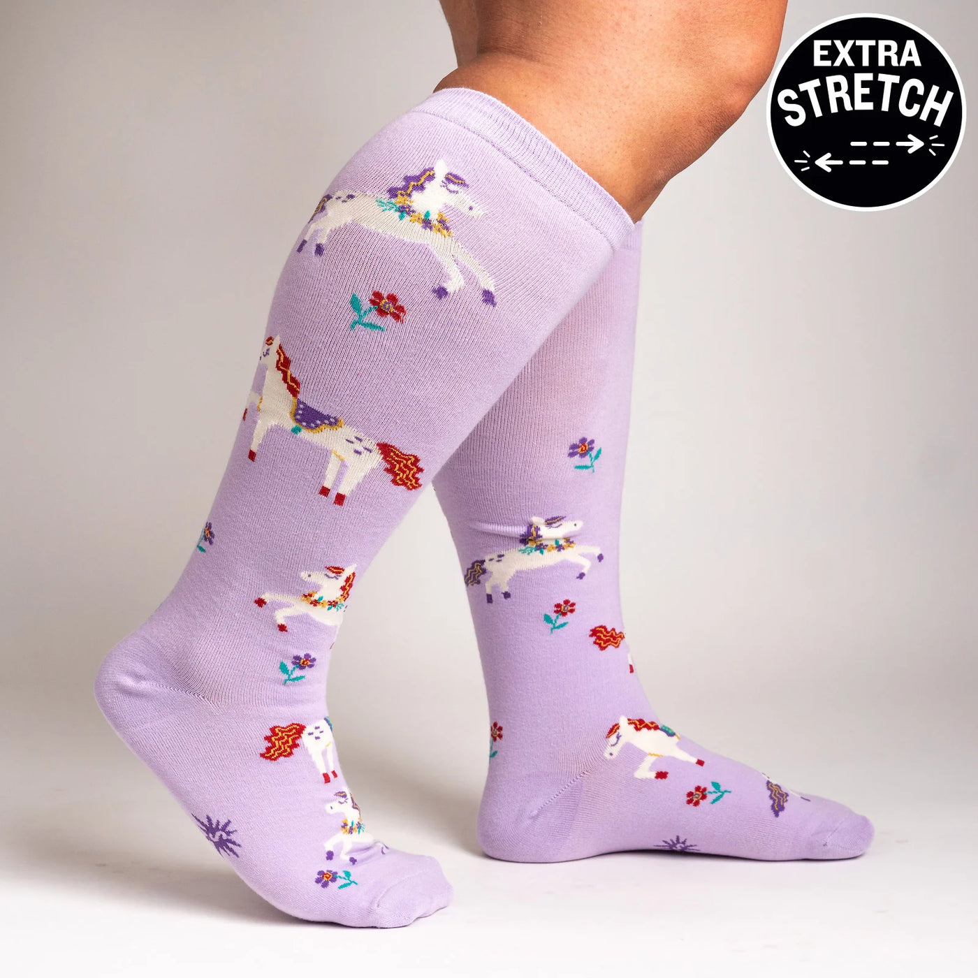 Prancing Around | All Gender Stretch-It™ Wide Calf Knee-high