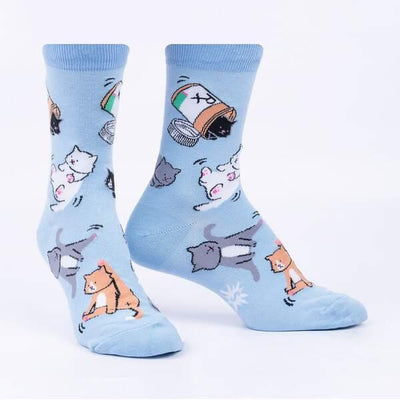 Purr-scription For Happiness Crew Socks - Sock It To Me - The Sock Monster