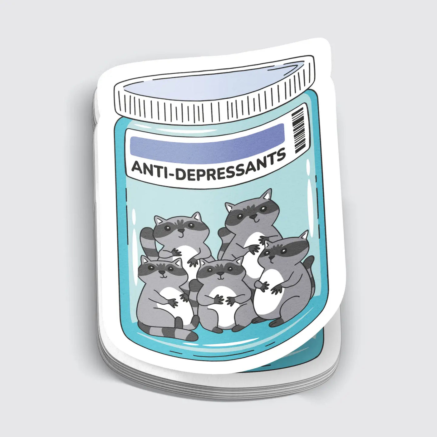Raccoon Anti-Depressants | Vinyl Sticker