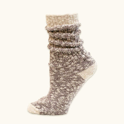 Ragg, Relaxed Fit, 88% Organic Cotton, Heathered Crew - Maggie's Organics - The Sock Monster