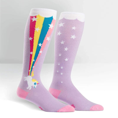 Rainbow Blast, All Gender Stretch-It™ Wide Calf Knee-high - Sock It To Me - The Sock Monster