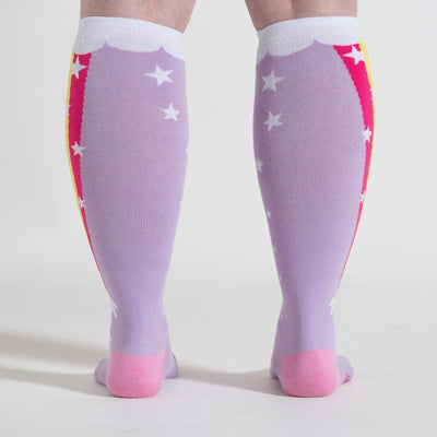 Rainbow Blast, All Gender Stretch-It™ Wide Calf Knee-high - Sock It To Me - The Sock Monster