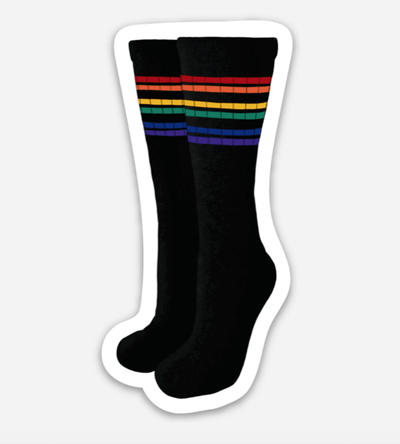 Rainbow Sock Sticker - Pride Socks - The Sock Monster