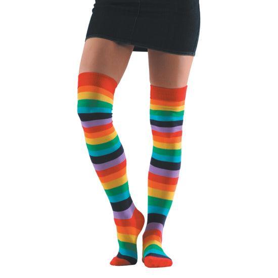 Rainbow Stripes, Over the Knee - Foot Traffic - The Sock Monster