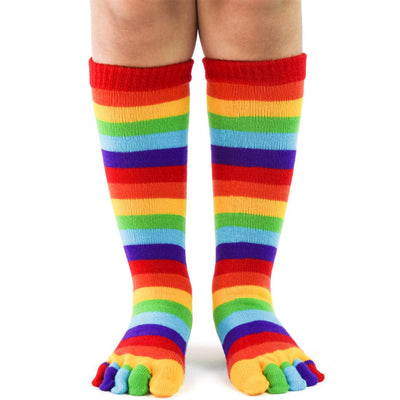 Rainbow Toe Socks, Kid's Crew - Foot Traffic - The Sock Monster