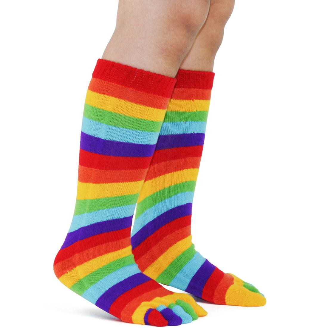 Rainbow Toe Socks, Kid's Crew - Foot Traffic - The Sock Monster