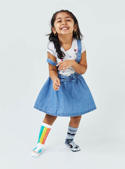 Rainbowface & Mr. Gray | Kids Socks | Mismatched Cute Crazy Fun Socks - Pals Socks - The Sock Monster