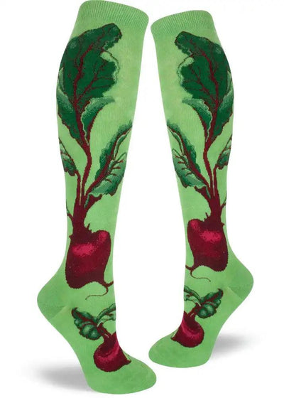 Red Beets, Women's Knee-high - ModSock - The Sock Monster
