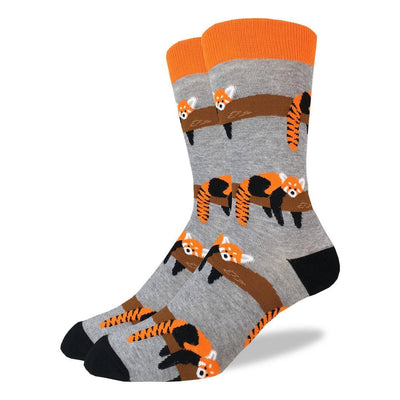 Red Panda, Extra Large (13-17 Men's) Crew - Good Luck Sock - The Sock Monster