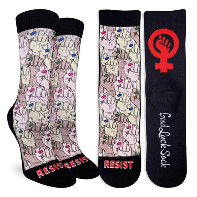 Resist, Medium (5-9 Women's) Active Fit Crew - Good Luck Sock - The Sock Monster
