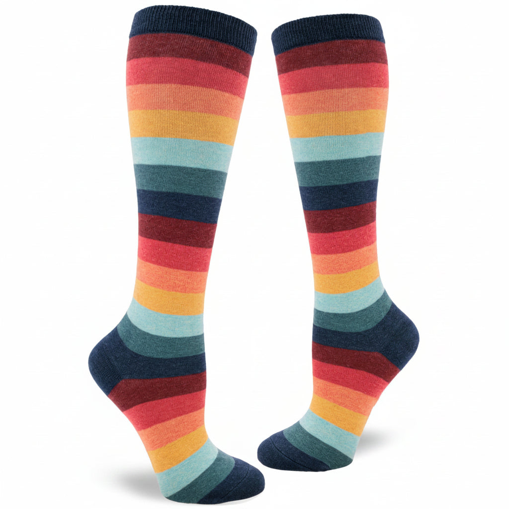 Retro '70s Stripe | Women's Knee-high – The Sock Monster