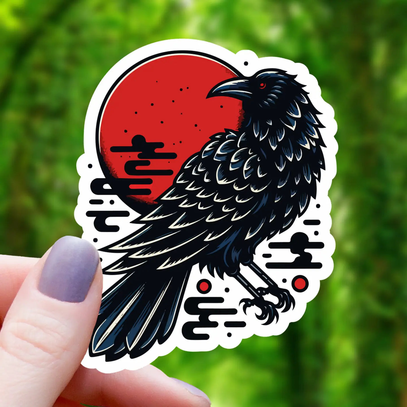 Rising Sun Raven | Vinyl Sticker
