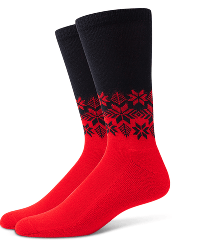 Roland Two Tone Snowflake, Men's Crew - Alchester & Sons - The Sock Monster