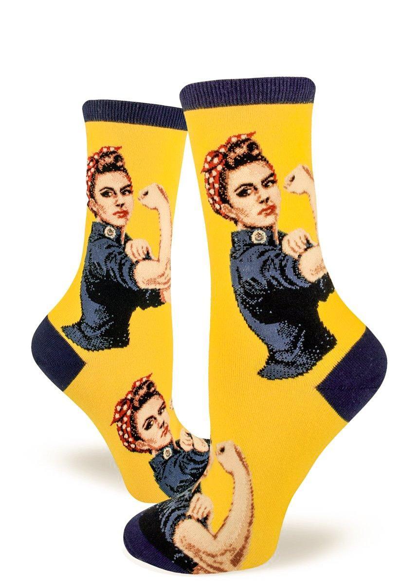 Rosie The Riveter, Women's Crew - ModSock - The Sock Monster