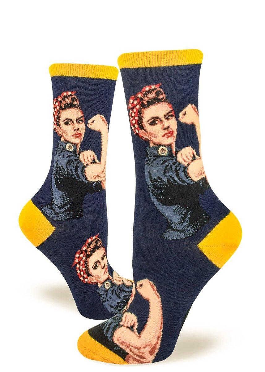 Rosie The Riveter, Women's Crew - ModSock - The Sock Monster